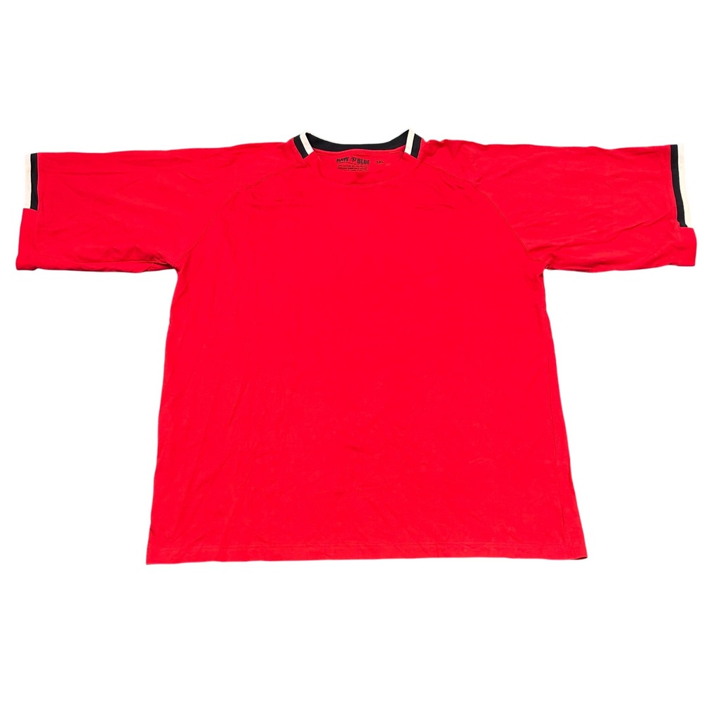 Raw Blue Vintage Red Cotton Polyester Blend T-Shirt Size 3XL Classic Urban‎ Wear